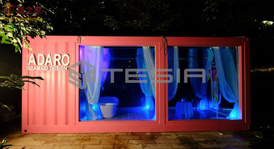 Tesiaの企業の習慣プレハブ モジュラー20FT 40FTの容器の家の明るいプール