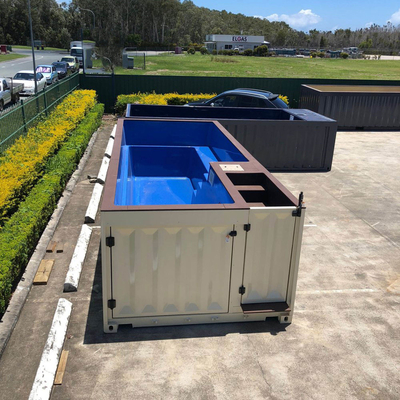 40FT電気および落ちるシステムが付いている鋼鉄材料によるプレハブによってカスタマイズされるサイズおよび色の容器のプール
