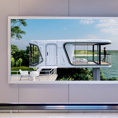 携帯用カスタマイズされたモジュラー フレームの屋外使用のための現代空間のカプセル スタイルのキャンプの家