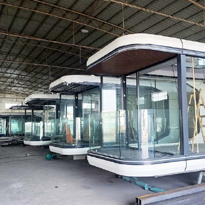 携帯用カスタマイズされたモジュラー フレームの屋外使用のための現代空間のカプセル スタイルのキャンプの家