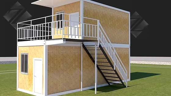 寮のプレハブの容器の家4の寝室の2階建ての輸送箱の家