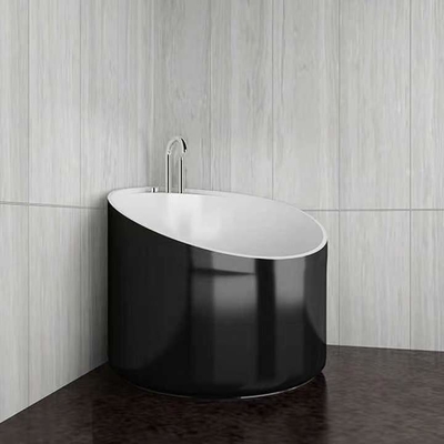 Ecoの友好的で黒く支えがないコーナーの浸るたらい950*950*720MM