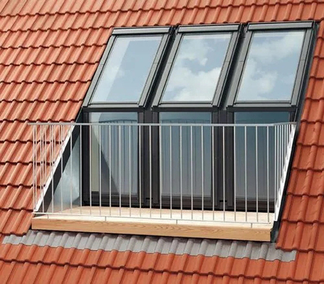 空の眺め防水アルミニウム フレームのWindowsの倍のガラス屋根の天窓Windows