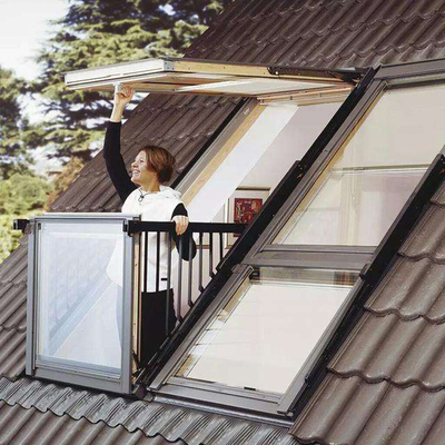 空の眺め防水アルミニウム フレームのWindowsの倍のガラス屋根の天窓Windows