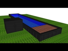 40FTモバイルプレハブ修正24V LEDライトコンテナスイミングプール